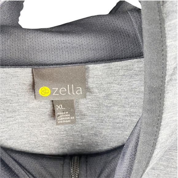 Zella Grey Athletic Zip Up Mock Neck Hoodie Sweatshirt Leisurewear Yoga XL - Picture 6 of 9